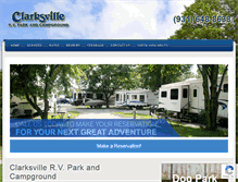 Tablet Screenshot of clarksvillervpark.com